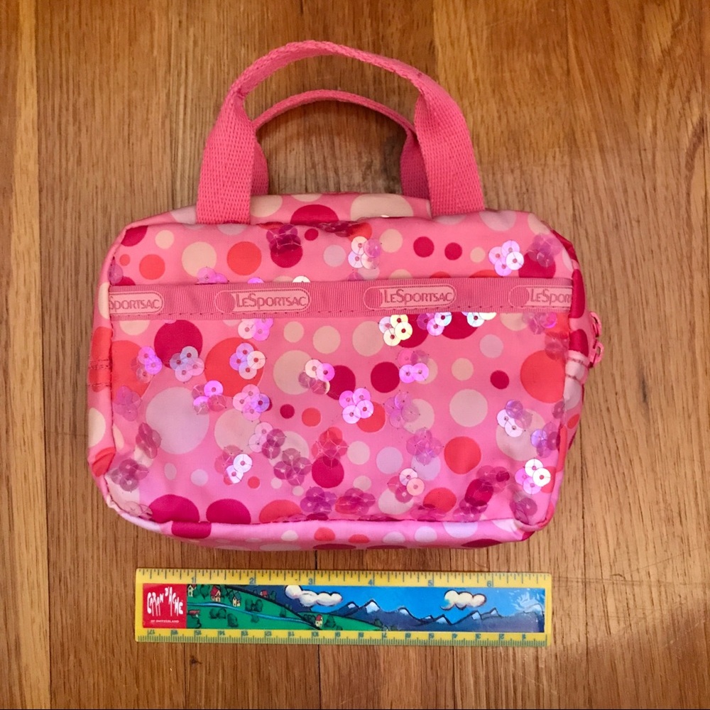 Y2K Barbiecore LeSportsac Mini Purse Bag Pink with Sequins